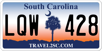 SC license plate LQW428