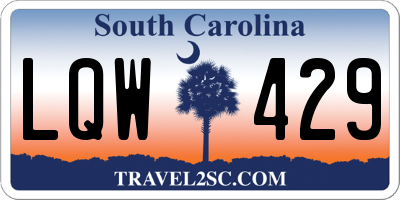 SC license plate LQW429