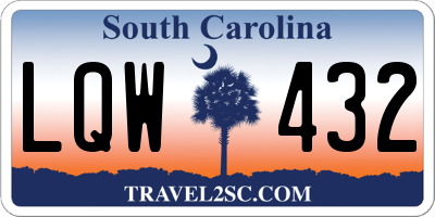 SC license plate LQW432