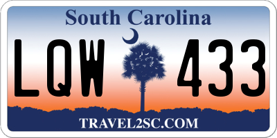 SC license plate LQW433