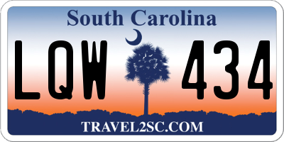 SC license plate LQW434