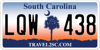 SC license plate LQW438