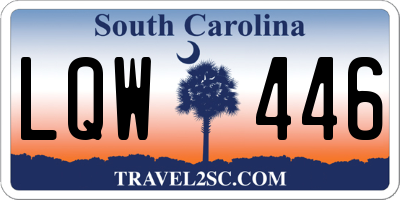 SC license plate LQW446