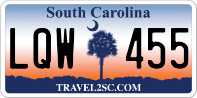 SC license plate LQW455
