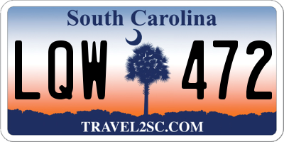 SC license plate LQW472