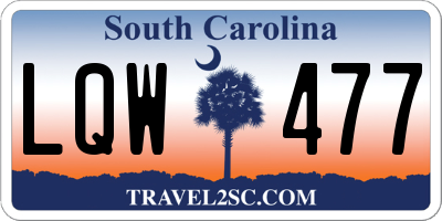 SC license plate LQW477