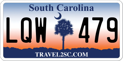 SC license plate LQW479