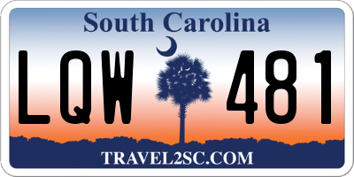 SC license plate LQW481