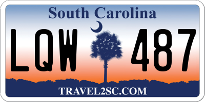 SC license plate LQW487