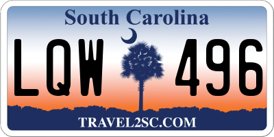 SC license plate LQW496