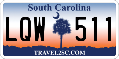 SC license plate LQW511