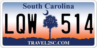 SC license plate LQW514