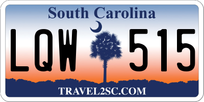 SC license plate LQW515