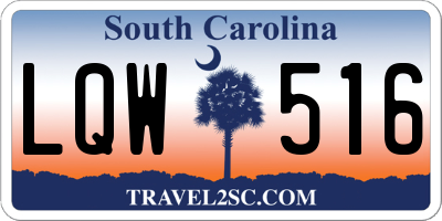SC license plate LQW516