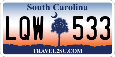 SC license plate LQW533