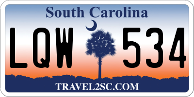 SC license plate LQW534