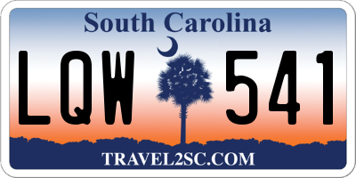SC license plate LQW541