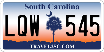 SC license plate LQW545