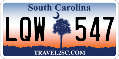 SC license plate LQW547