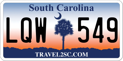 SC license plate LQW549