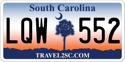 SC license plate LQW552