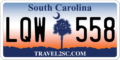 SC license plate LQW558