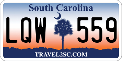 SC license plate LQW559