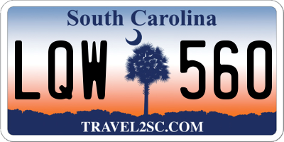 SC license plate LQW560