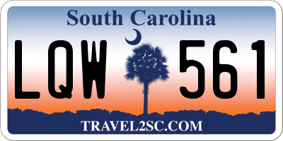 SC license plate LQW561