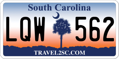 SC license plate LQW562