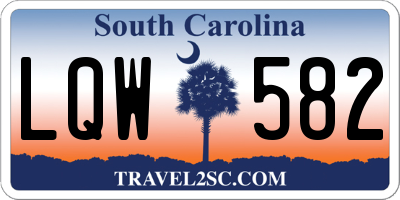SC license plate LQW582