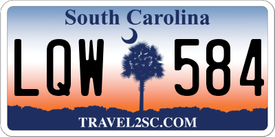 SC license plate LQW584