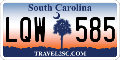 SC license plate LQW585