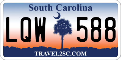 SC license plate LQW588