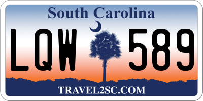SC license plate LQW589