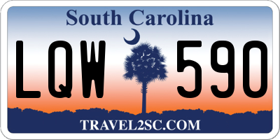 SC license plate LQW590