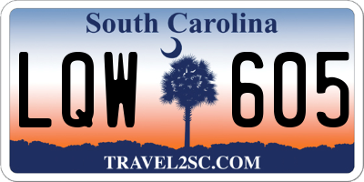 SC license plate LQW605