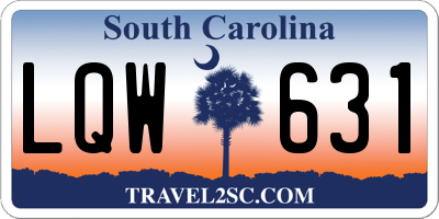 SC license plate LQW631