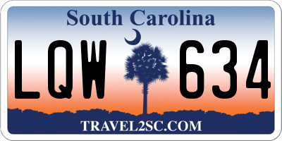 SC license plate LQW634
