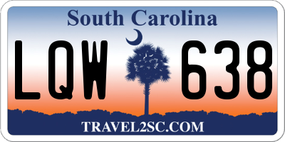 SC license plate LQW638