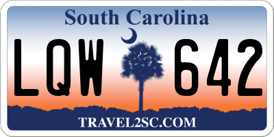 SC license plate LQW642