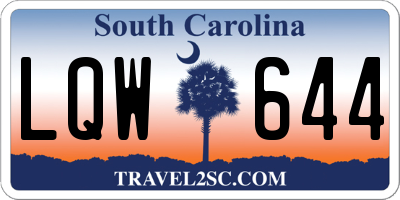 SC license plate LQW644