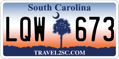 SC license plate LQW673