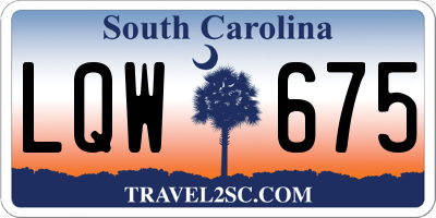 SC license plate LQW675