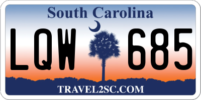 SC license plate LQW685