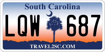 SC license plate LQW687