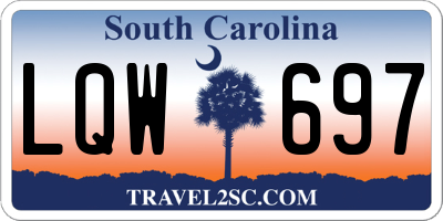 SC license plate LQW697