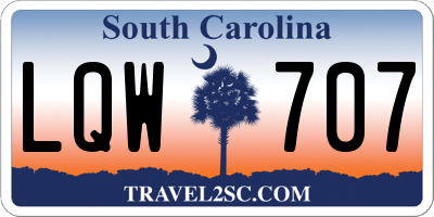 SC license plate LQW707