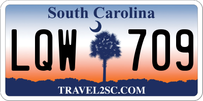 SC license plate LQW709