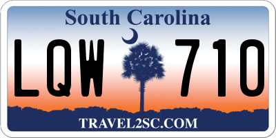 SC license plate LQW710